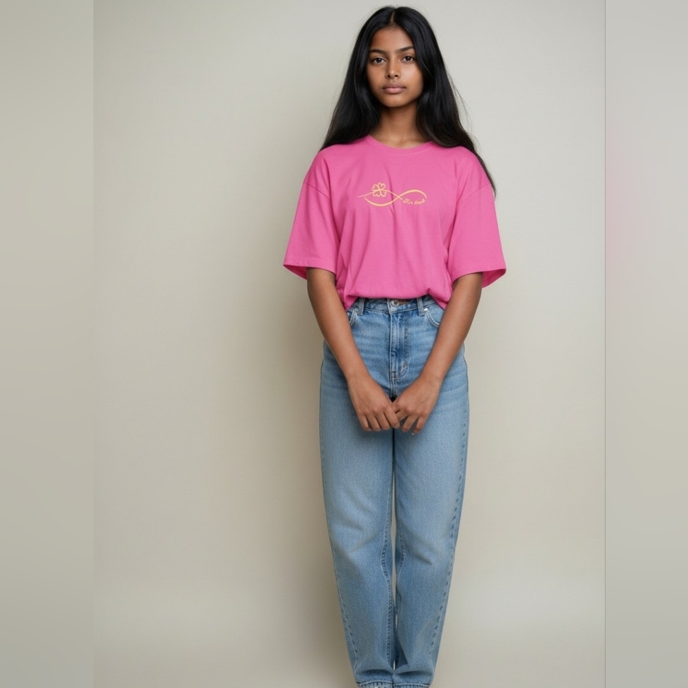 Pink ‘For Luck’ Tee - Picture 2 of 6